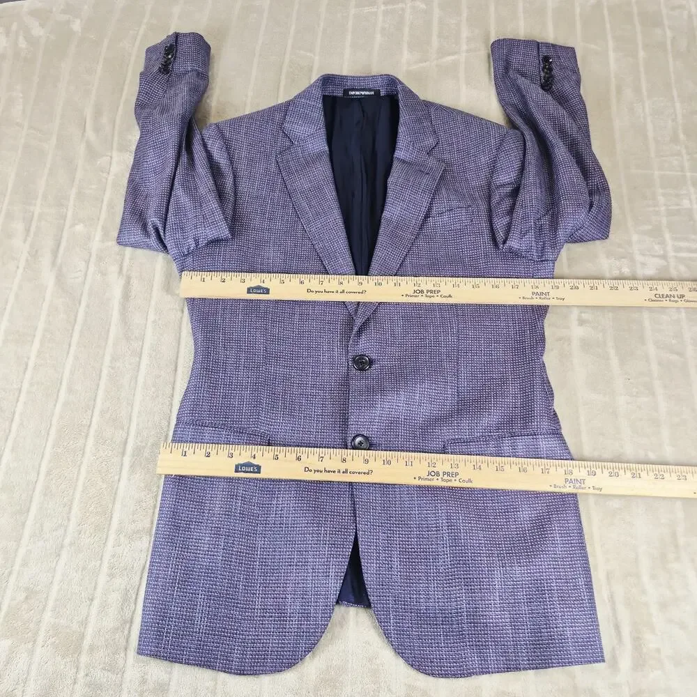 Emporio Armani Purple Iridescent G Line Blazer Sport Coat Sz 48R 2-Button Jacket